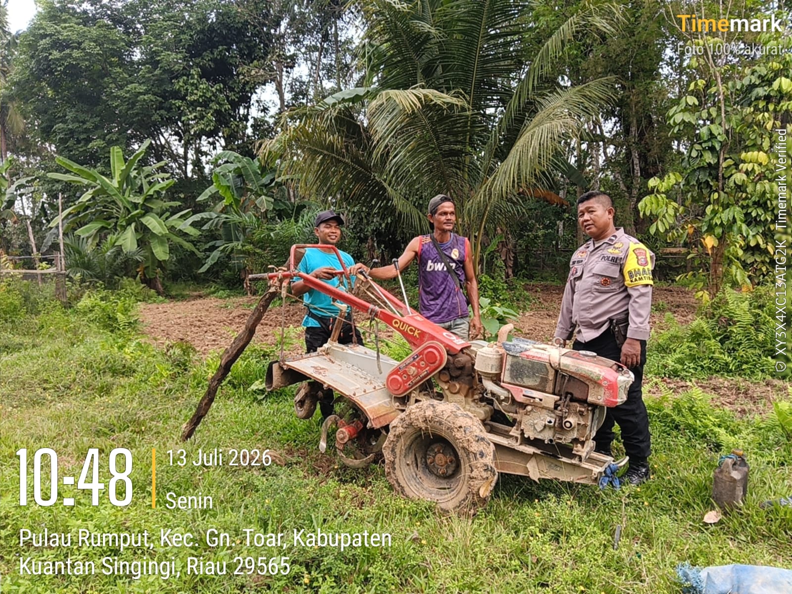 Polsek Kuantan Mudik Cek Kesiapan Lahan Jagung di Desa Pulau Rumput, Dukung Program Swasembada Pangan 2026